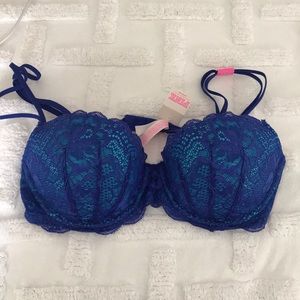 VS Pink blue lace bra